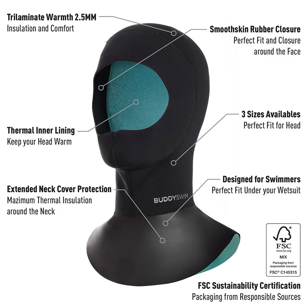 Trilaminate Warmth 2.5mm Neoprene Hood 3 Trilaminate Warmth 2.5mm Neoprene Hood - Image 3