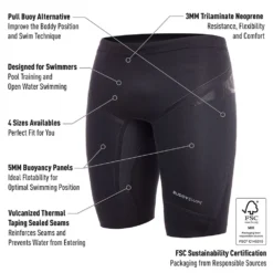 Trilaminate Warmth 5/3mm Buoyancy Short -Swim Hush Sales Store buddyswim trilaminate warmth 5 3mm buoyancy short 3