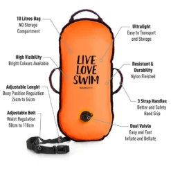 Ultralight LLS Buoy 10L -Swim Hush Sales Store buddyswim ultralight lls buoy 10l 2