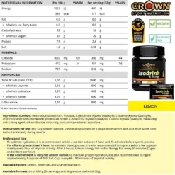 Energy Lemon Isotonic Drink Powder Sachets Box 32g 18 Units -Swim Hush Sales Store crown sport nutrition energy lemon isotonic drink powder sachets box 32g 18 units 5