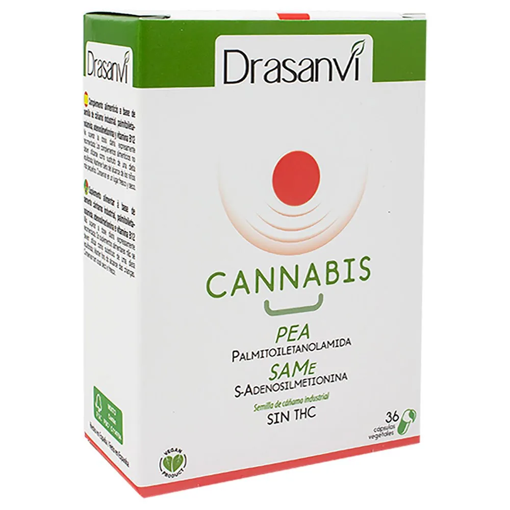 Drasanvi Cannabis PEA 36 Capsules 2 Drasanvi Cannabis PEA 36 Capsules - Image 2