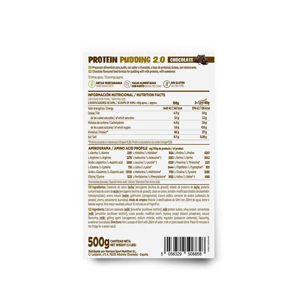 Protein Pudding 500G Chocolate 2 Protein Pudding 500G Chocolate - Image 2