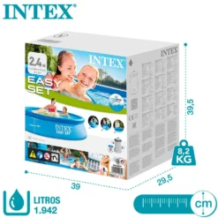 Intex Easy Set With Filter Cartridge Pump 244x61 Cm Pool -Swim Hush Sales Store intex easy set with filter cartridge pump 244x61 cm pool 6