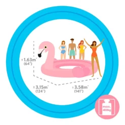 Intex Giant Flamingo For 4 People -Swim Hush Sales Store intex giant flamingo for 4 people 3