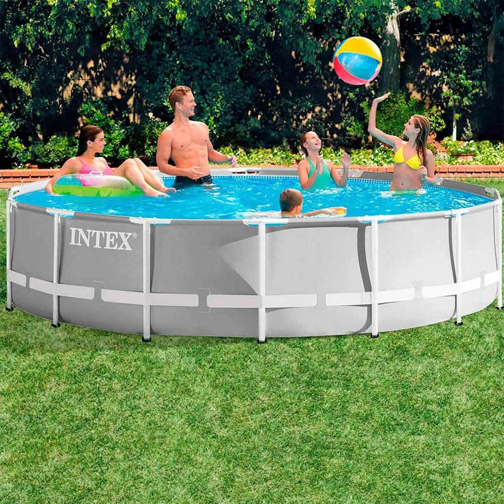Intex Prisma Frame Round Above Ground With Filter Pool 2 Intex Prisma Frame Round Above Ground With Filter Pool - Image 2
