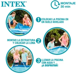 Intex Small Frame Collapsible 220x150x60 Cm Pool -Swim Hush Sales Store intex small frame collapsible 220x150x60 cm pool 3
