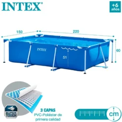 Intex Small Frame Collapsible 220x150x60 Cm Pool -Swim Hush Sales Store intex small frame collapsible 220x150x60 cm pool 4