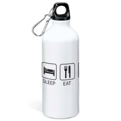 Sleep Eat And Fish 800ml Aluminium Bottle -Swim Hush Sales Store kruskis sleep eat and fish 800ml aluminium bottle 1