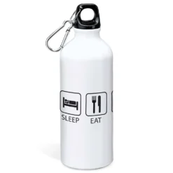 Sleep Eat And Run 800ml Aluminium Bottle -Swim Hush Sales Store kruskis sleep eat and run 800ml aluminium bottle 1