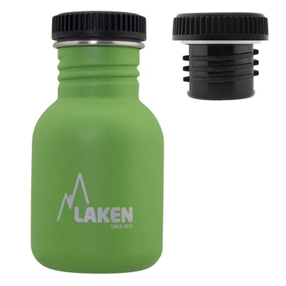 Stainless Steel Bottle Basic Steel Black Cap 1 Stainless Steel Bottle Basic Steel Black Cap