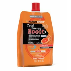 Named Sport Total Energy Boost 100ml 18 Units Red Orange Energy Gels Box