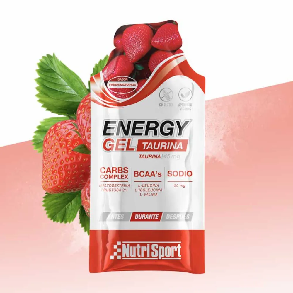Taurina 35g Energy Gel Strawberry 2 Taurina 35g Energy Gel Strawberry - Image 2