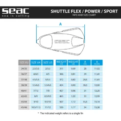 SEAC Shuttle Power Fins -Swim Hush Sales Store seac shuttle power fins 6
