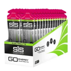 SIS Go Energy + Electrolyte Raspberry 60ml Energy Gels Box