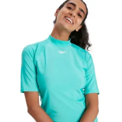 Speedo ECO Endurabrite Woman Short Sleeve Rashguard -Swim Hush Sales Store speedo eco endurabrite woman short sleeve rashguard 7