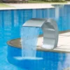 VIDAXL Garden Waterfall Pool Fountain Stainless Steel