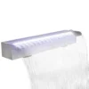 VIDAXL Rectangular Waterfall Pool Fountain With Leds Stainless Steel 60 Cm